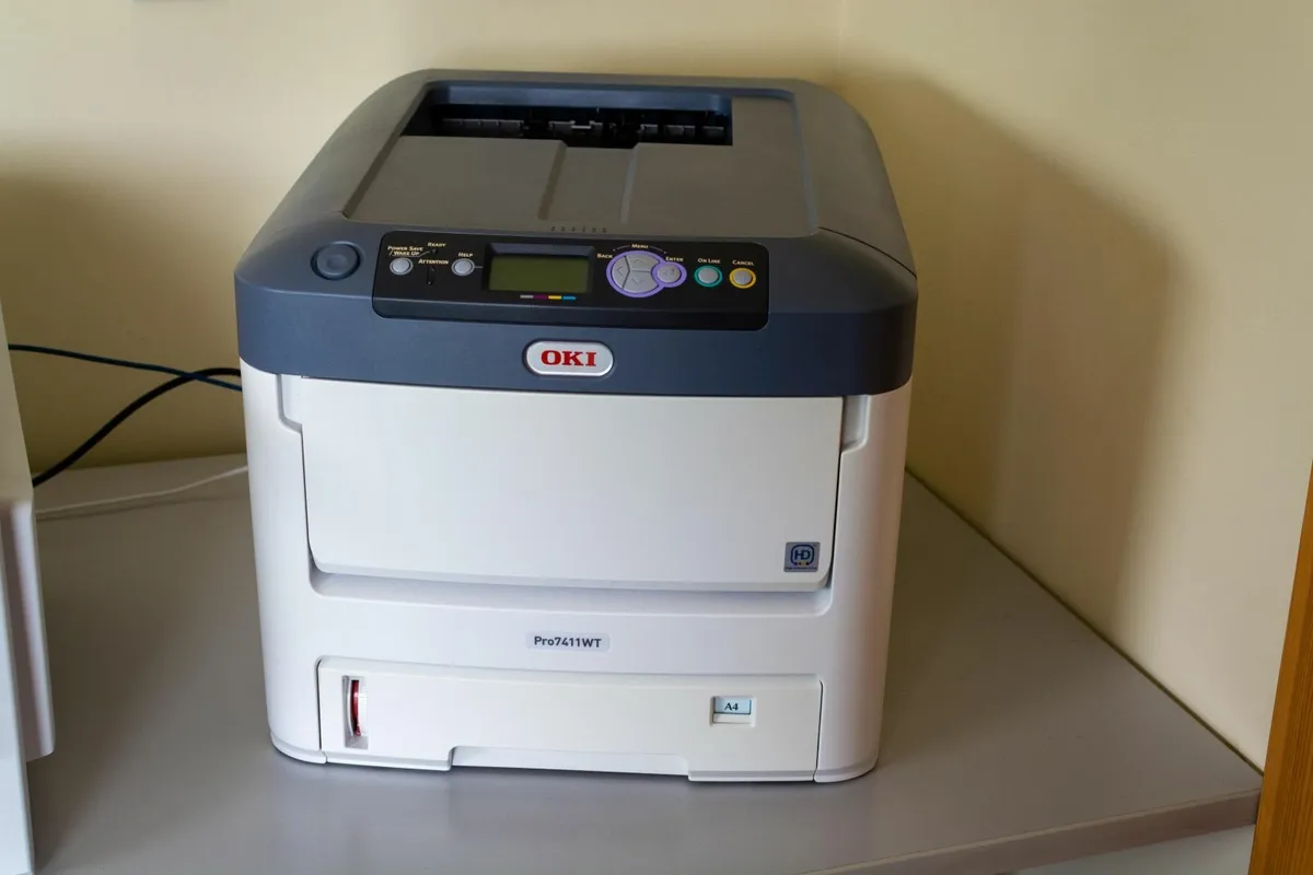 OKI Pro7411WT White Toner Printer - Image 1