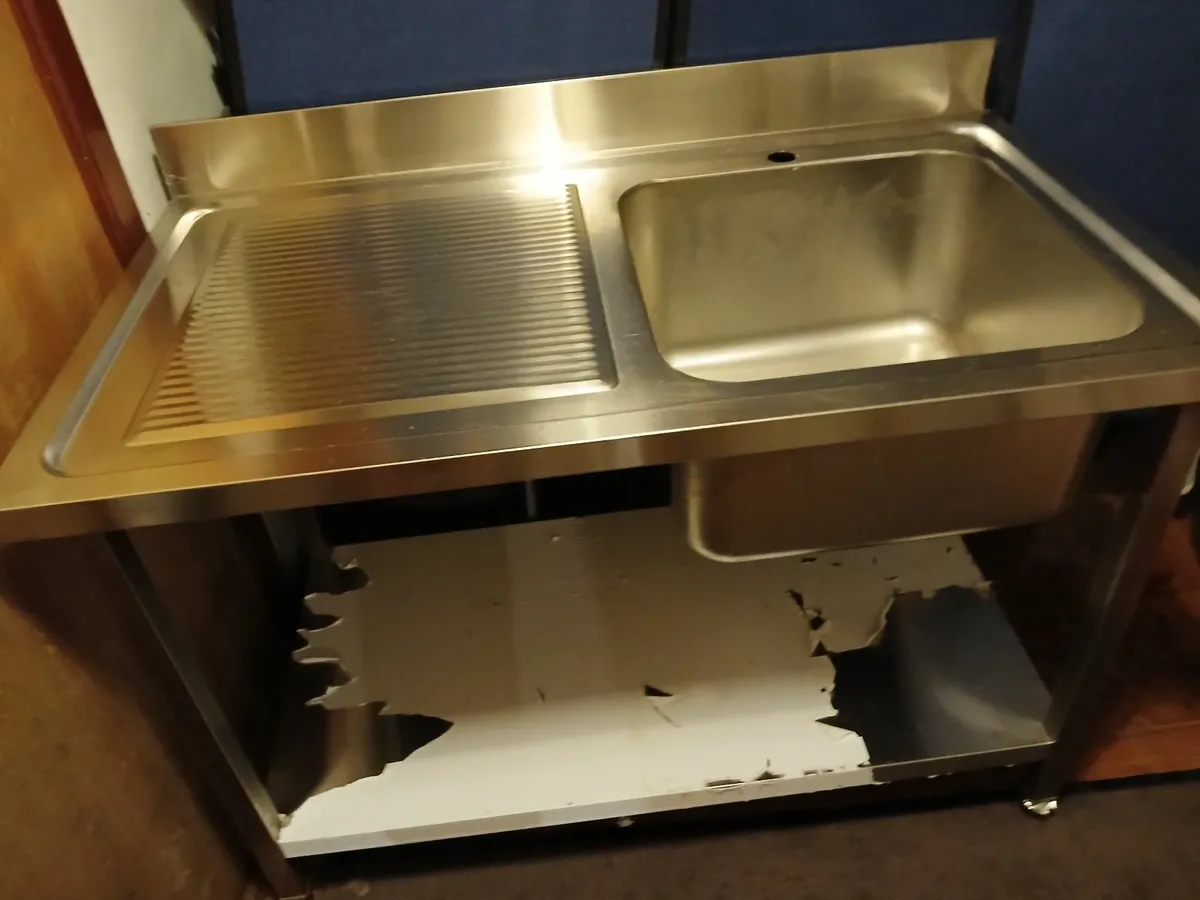 Stainless steel cabbinet sink unit complete - Image 1