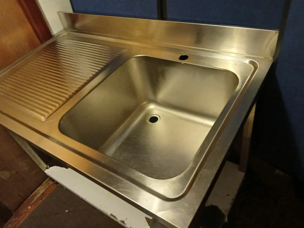 Stainless steel cabbinet sink unit complete - Image 3
