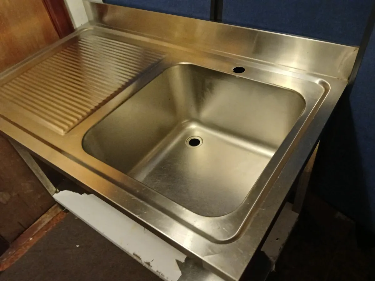 Stainless steel cabbinet sink unit complete - Image 4