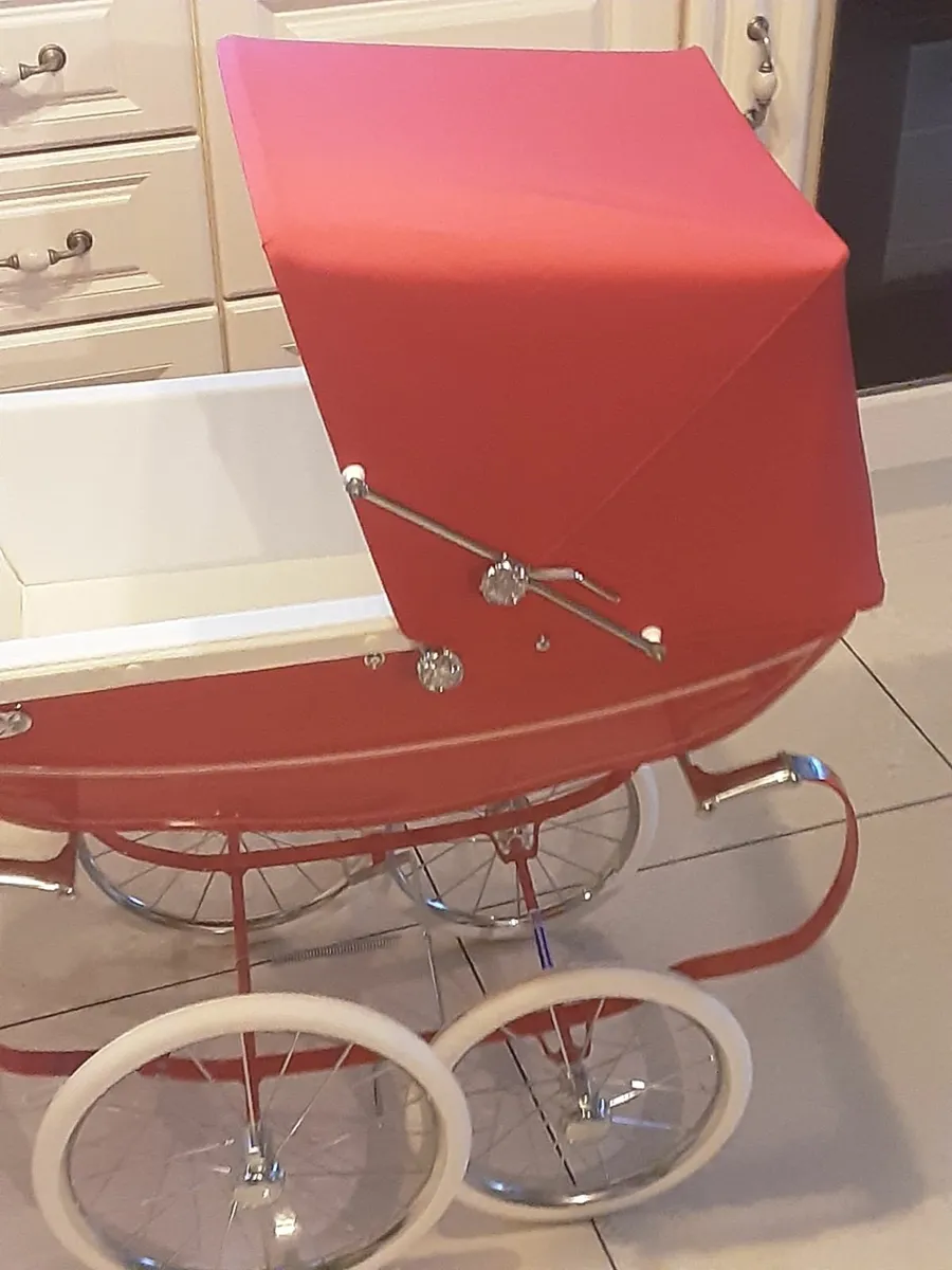 Silver cross red dolls pram new collection only - Image 1