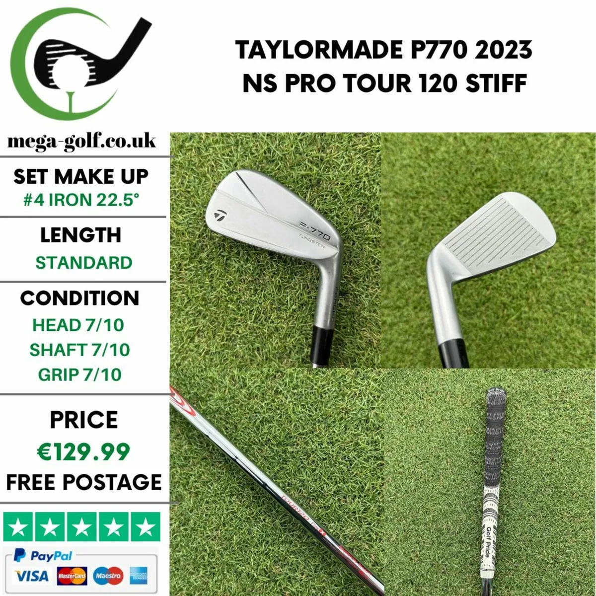 Taylormade P770 2023 #4 Iron 22.5° / Stiff - Image 1