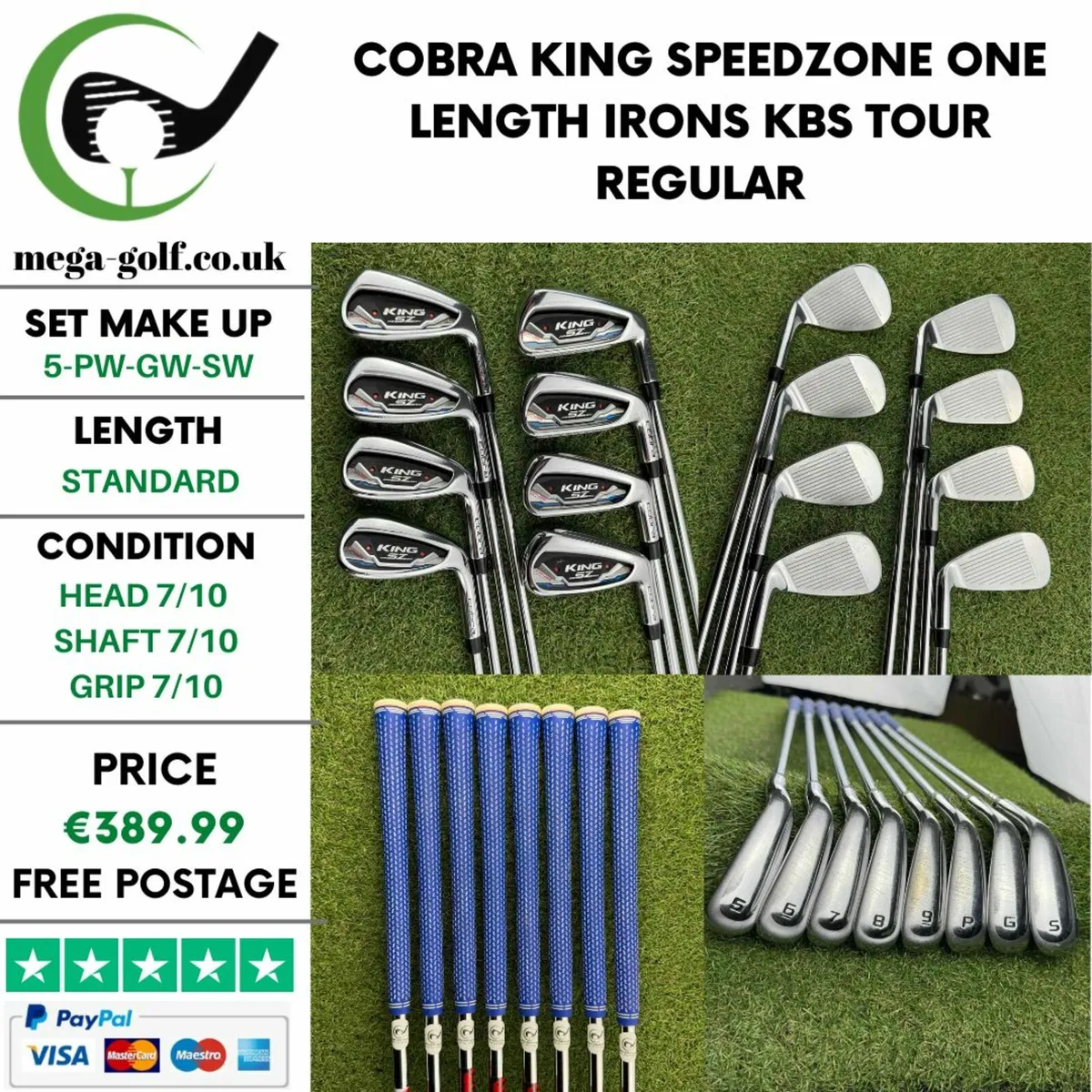 Cobra King Speedzone One Length Irons / Regular - Image 1