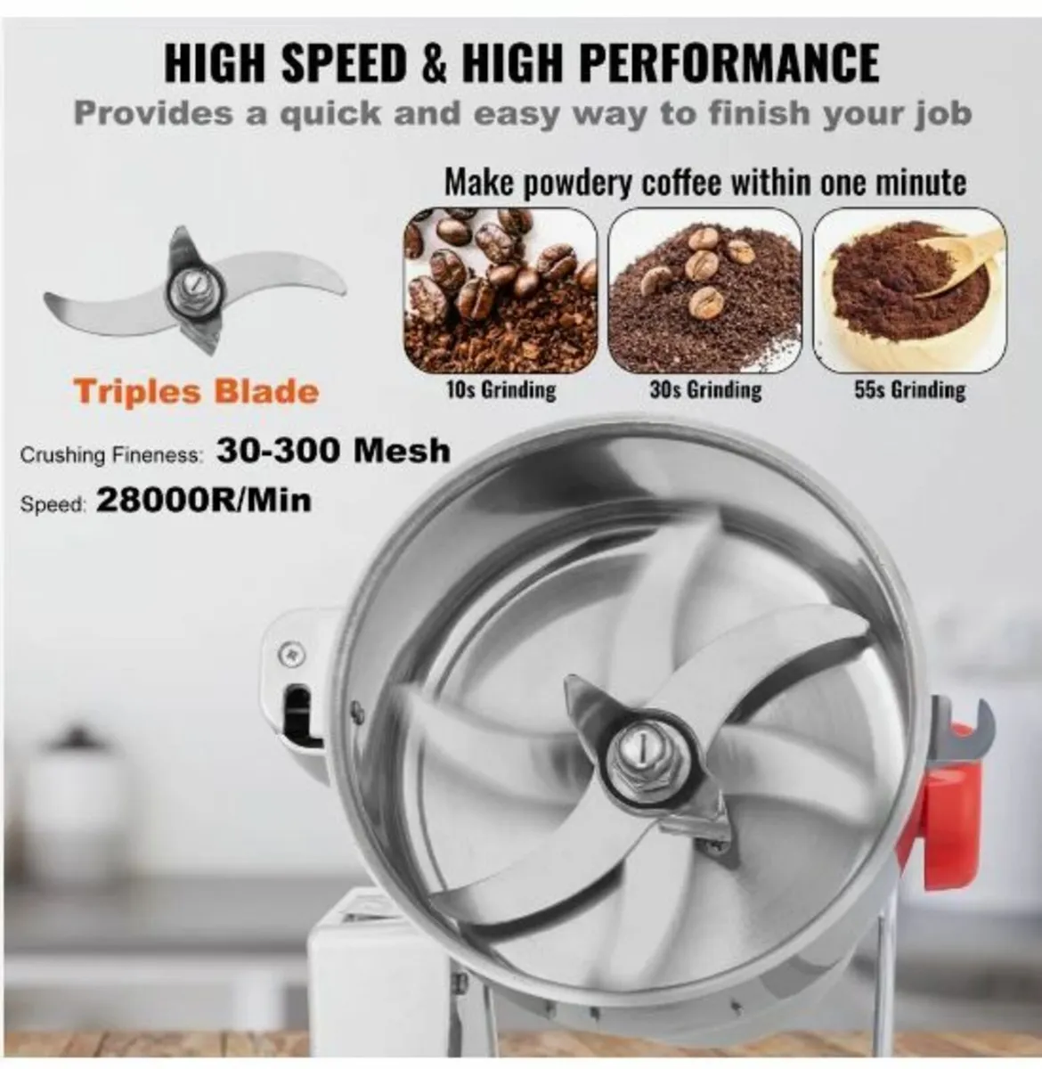 1000g Electric Grain Mill Grinder - Image 3
