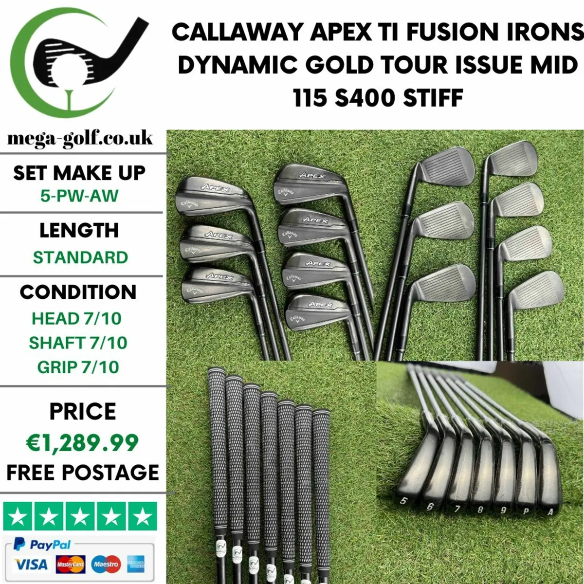Callaway Apex Ti Fusion Irons / 5-Pw-Aw / Stiff - Image 1
