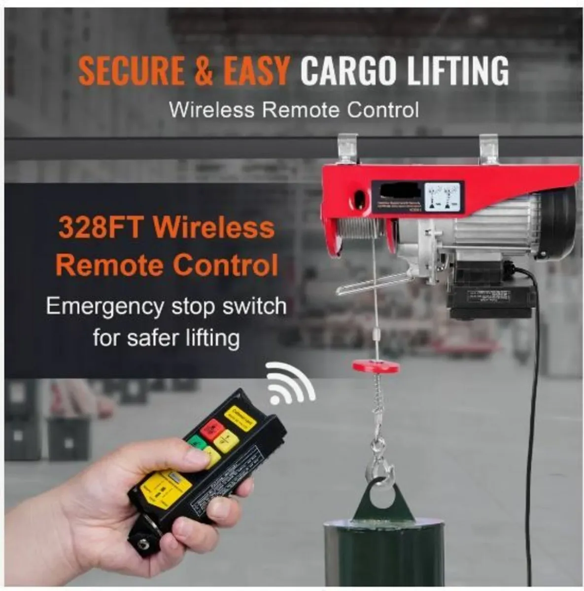 Electric Hoist, 998 kg Lifting Capacity, 1600W - Image 2