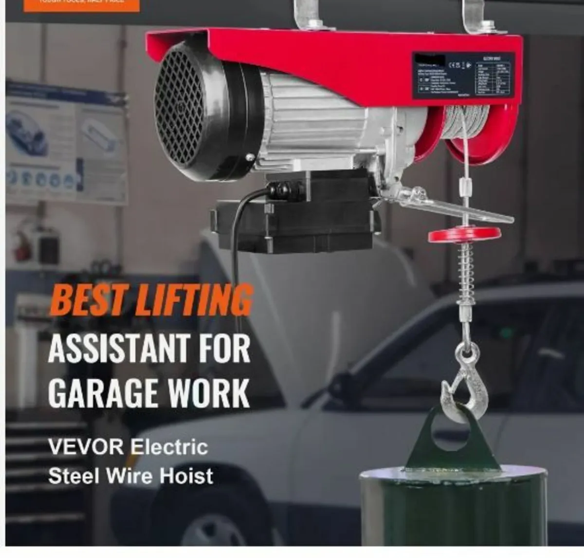 Electric Hoist, 998 kg Lifting Capacity, 1600W - Image 3