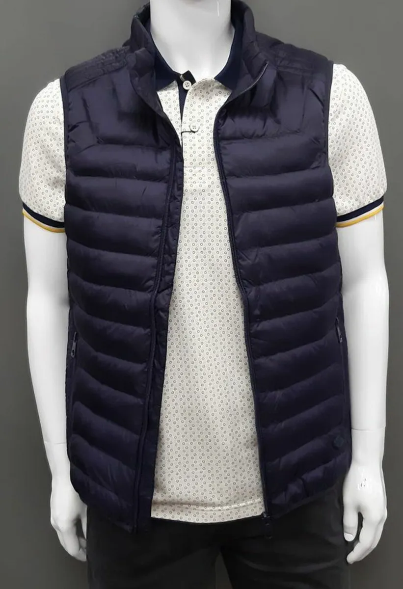 white label navy gilet size M - Image 2
