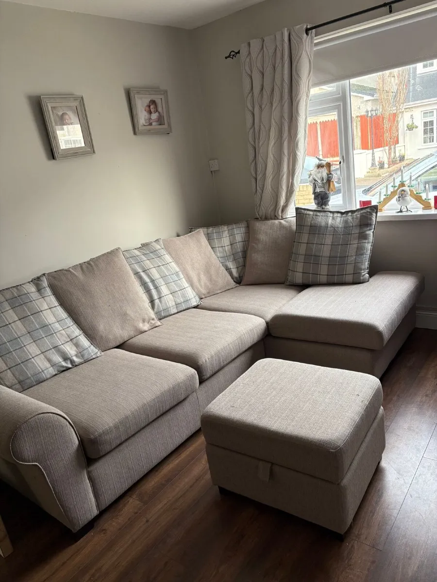 Corner Sofa with Footstool - Image 1