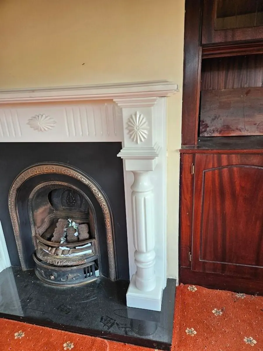 Marble white fireplace - Image 2