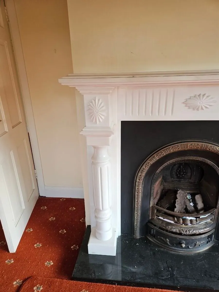 Marble white fireplace - Image 3