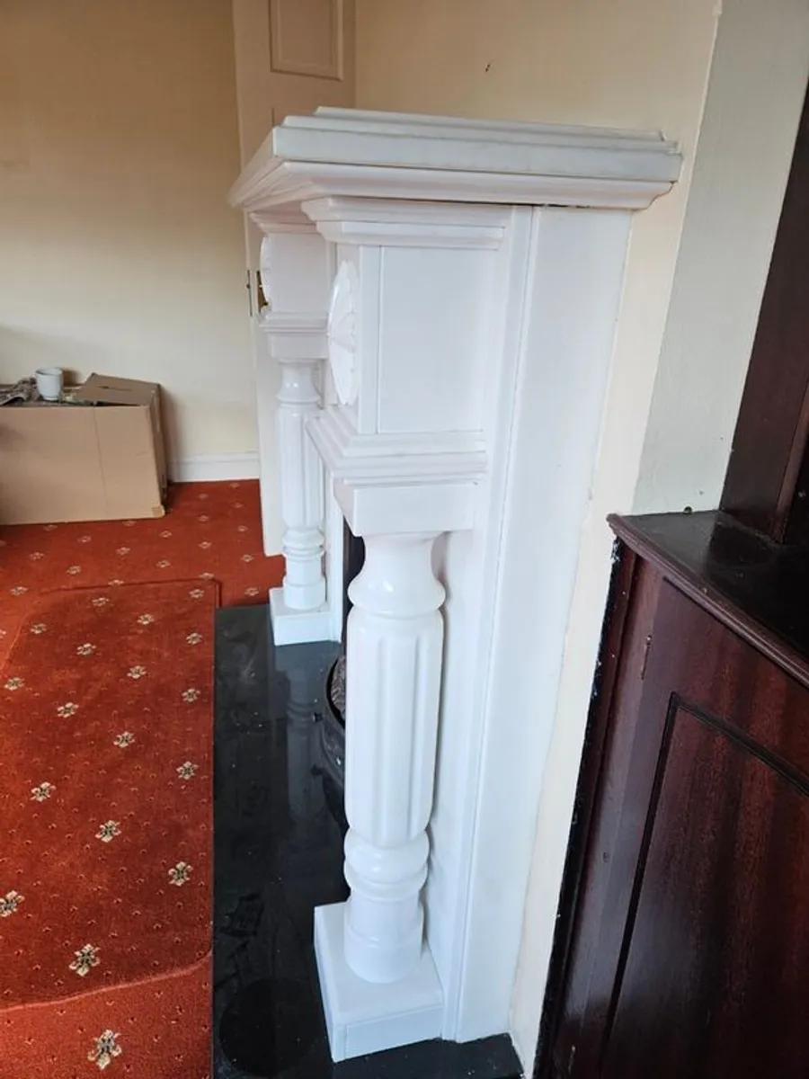 Marble white fireplace - Image 4