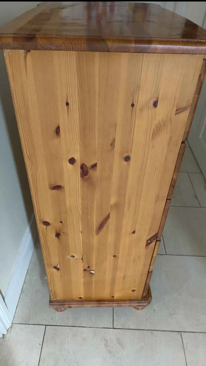 Solid pine wood chest of drawers - Image 4