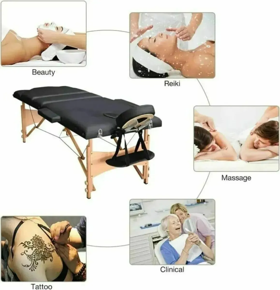 Massage Bed Table -Foldable Beauty Couch - Image 2