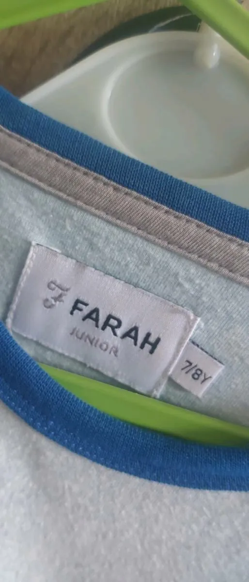 Farah blue boy top 7/8 years old like new - Image 1