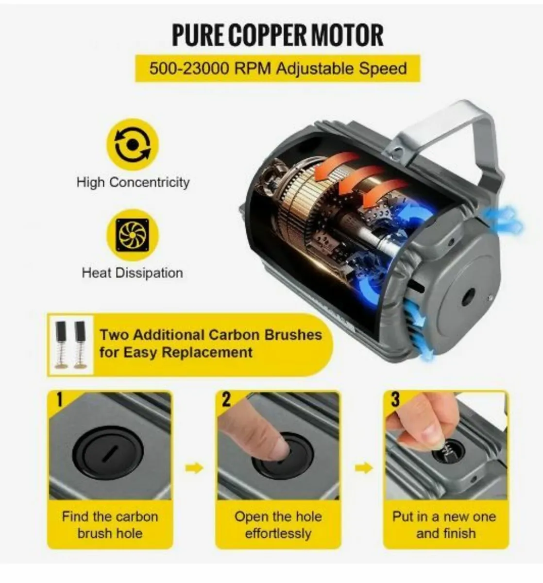 Flex Shaft Grinder 780W Rotary Tool - Image 4