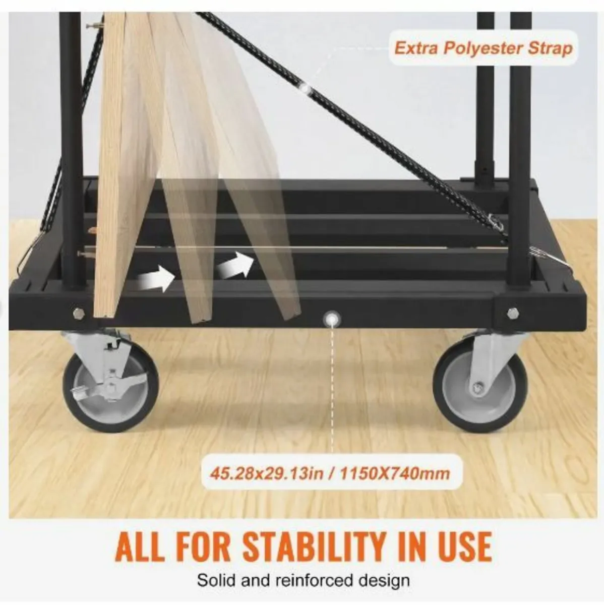 Drywall Cart, 816.5 kg Panel Dolly Cart - Image 2