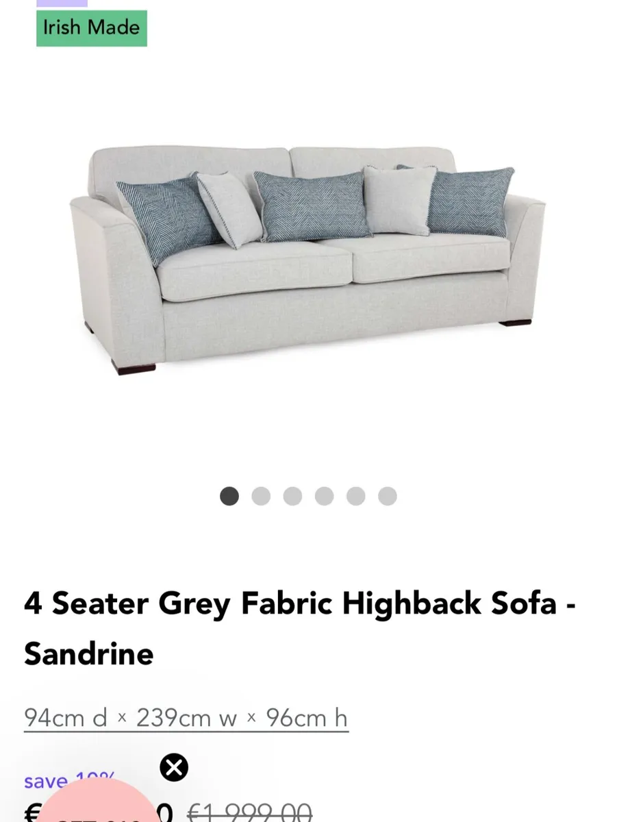 Brand new 4 seater couch from EZ living - Image 1