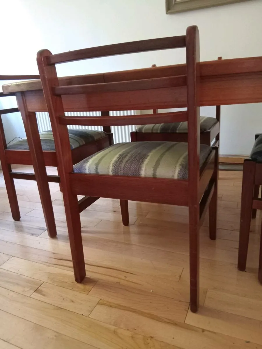 mid century teak dining set restored - Image 3