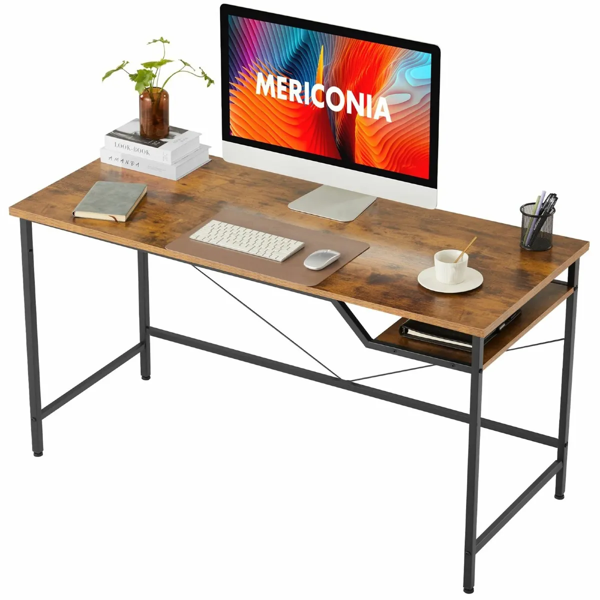 120 cm Computer Desk, Gaming Desk for Small Spaces - Image 1