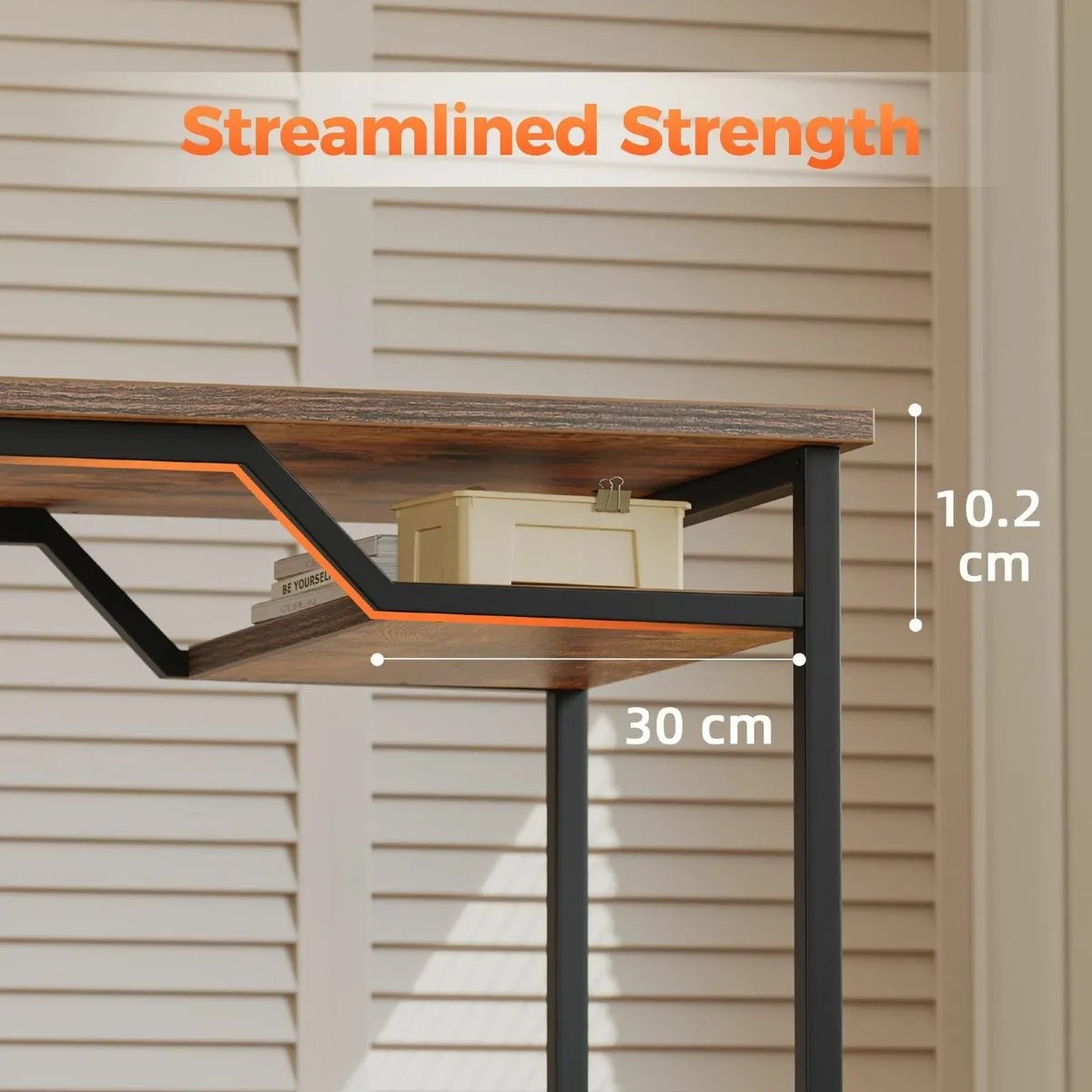 120 cm Computer Desk, Gaming Desk for Small Spaces - Image 2