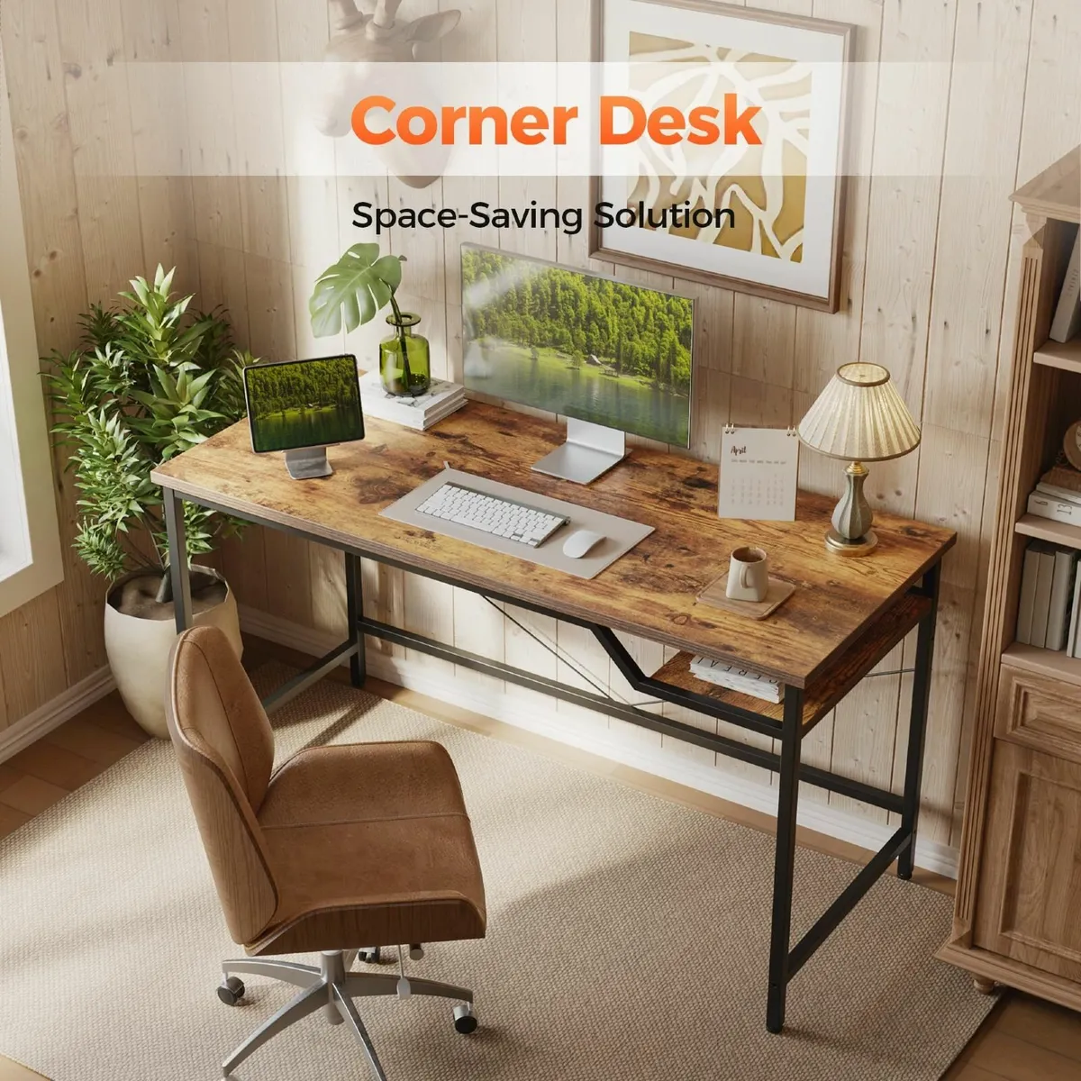 120 cm Computer Desk, Gaming Desk for Small Spaces - Image 4