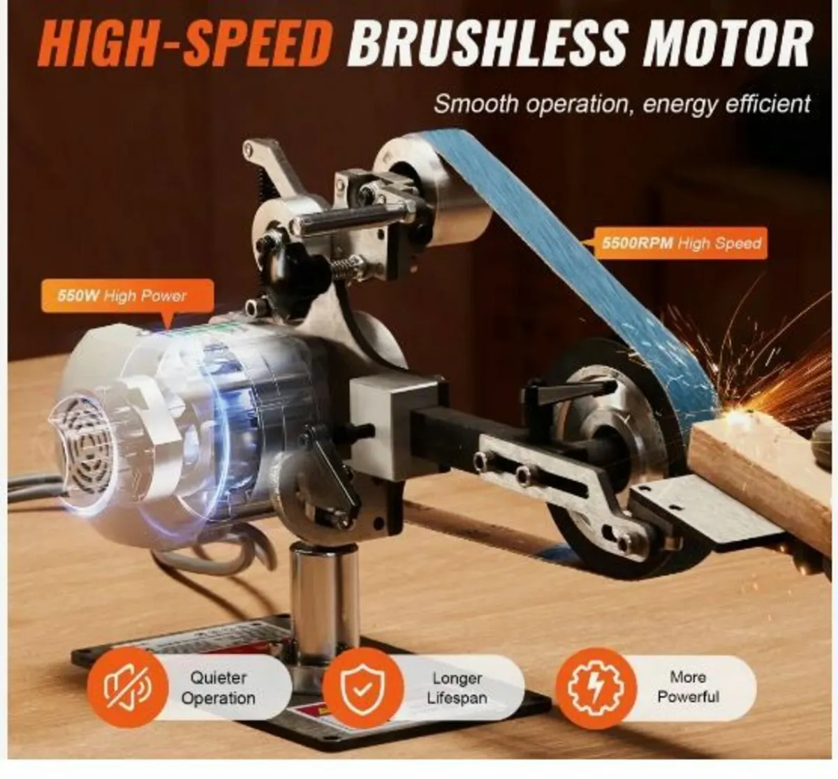 Belt Grinder Sander, 30 x 1-Inch Variable Speed - Image 2
