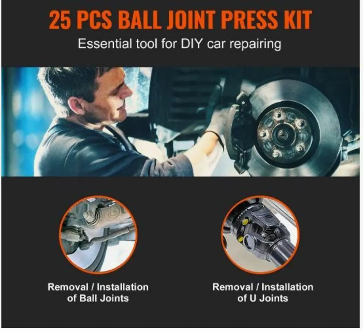 Ball Joint Press Kit, 25 pcsTool Kit - Image 2