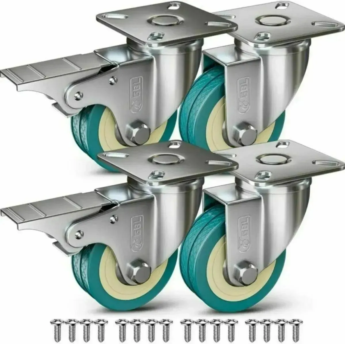 Castor Wheels 50mm with Screws Heavy Duty 200KG - Image 1