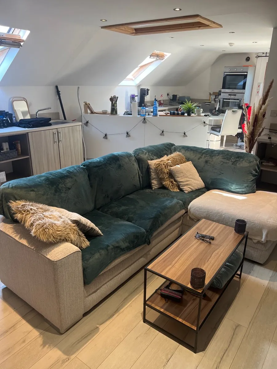 4 places Grey Angle Sofa with Daybed - Image 1