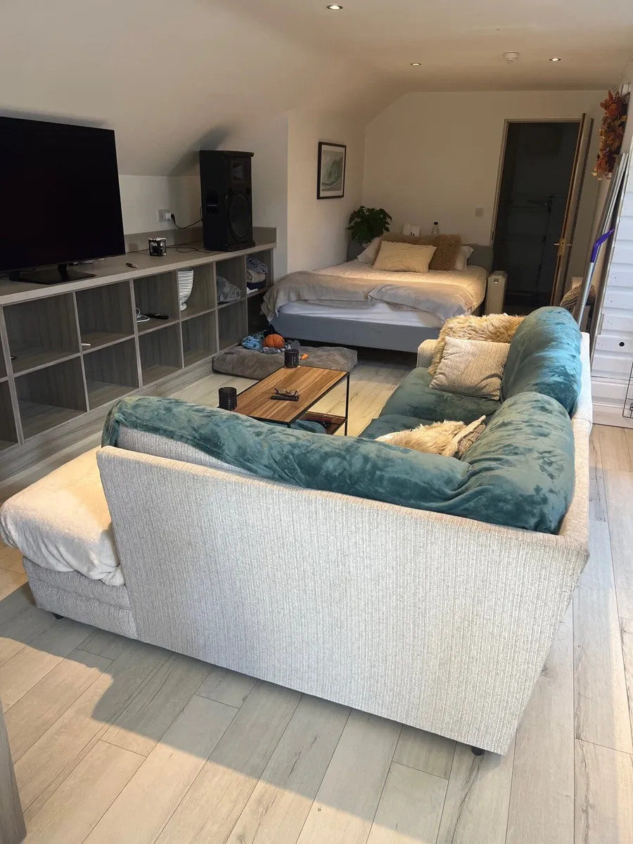 4 places Grey Angle Sofa with Daybed - Image 2