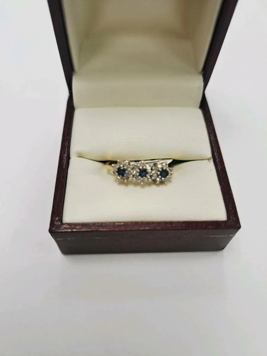 18K Dia. And Shappire Ring 18Ct. - Image 1