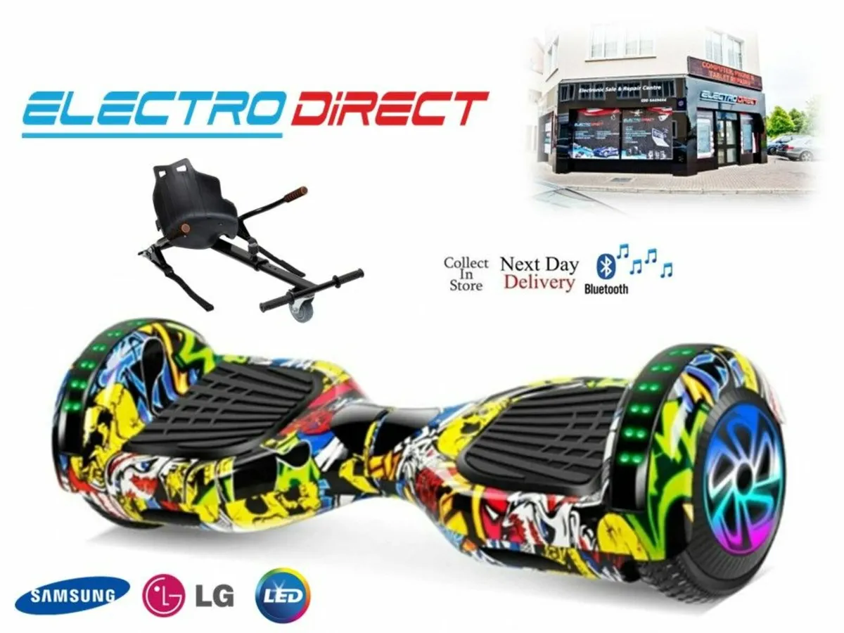 6.5 inch Hoverboard Shark RGB Bluetooth HipHop + - Image 1