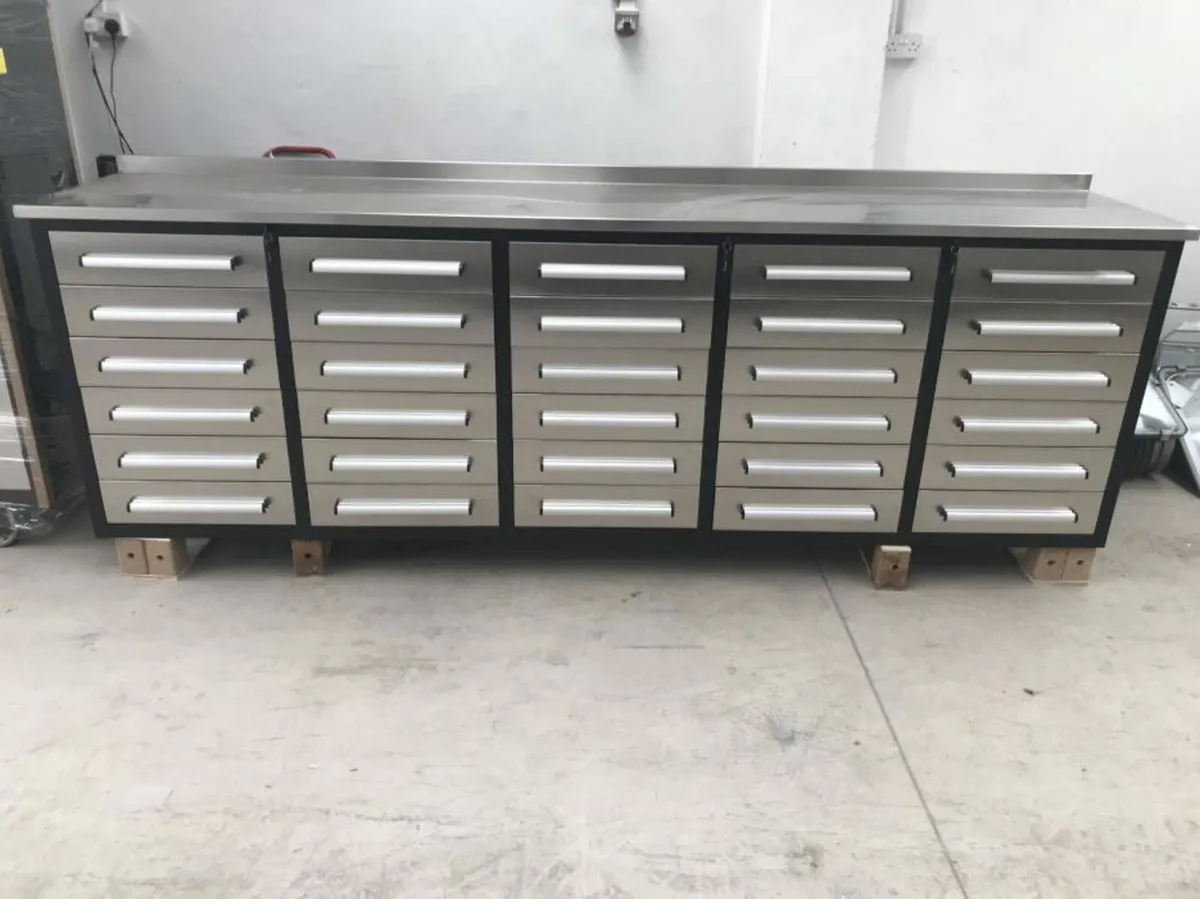 10FT Work Bench 30 Drawers **Online Auction** - Image 1