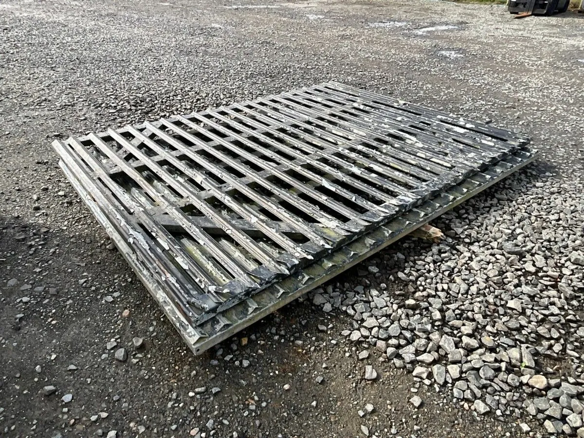 2No. APPROX. 8ft x 7ft HEAVY DUTY METAL GATES - Image 1