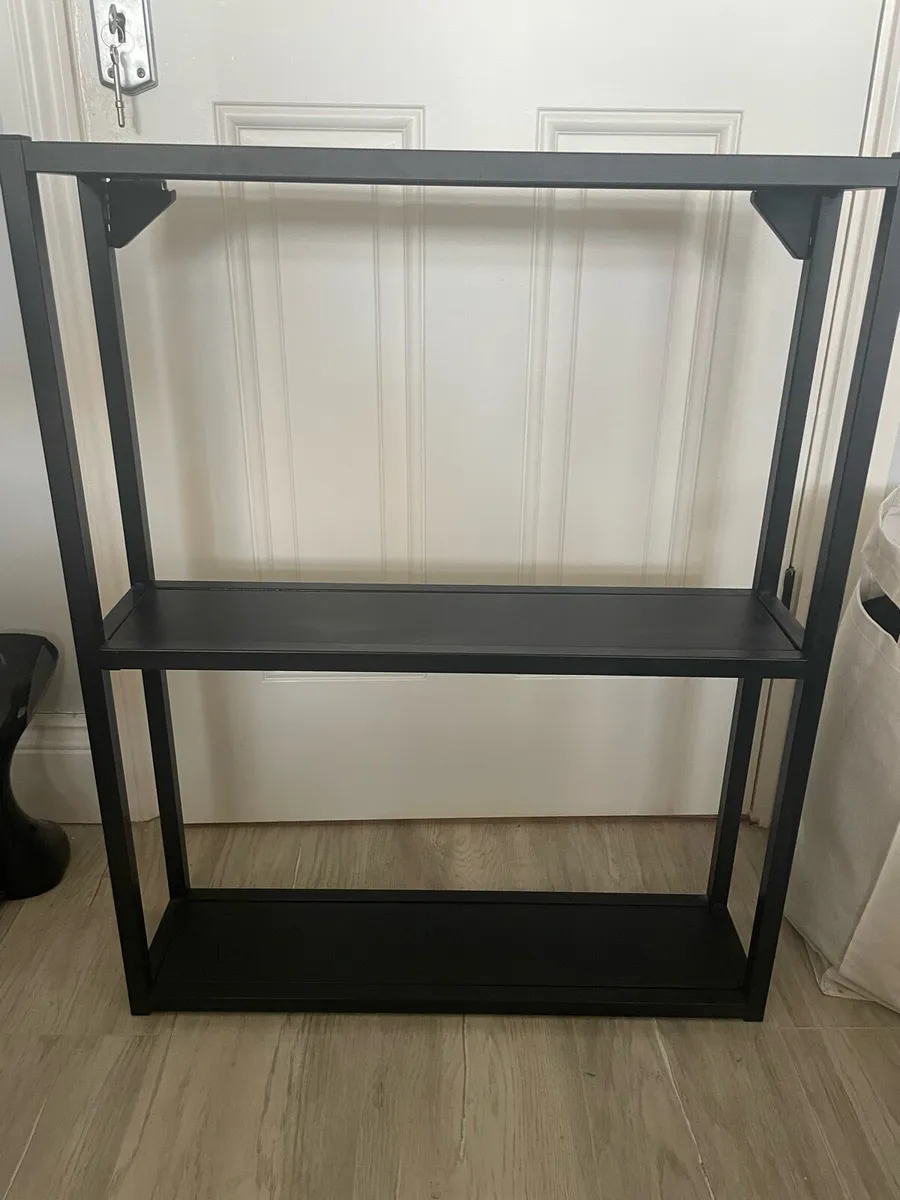 IKEA black shelving unit