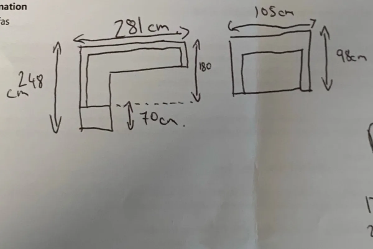 Corner couch, armchair & foot rest - Image 3
