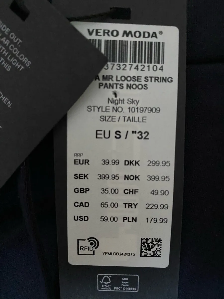 NEW WITH TAGS Vero Moda Ladies Trousers Pants 12 - Image 4