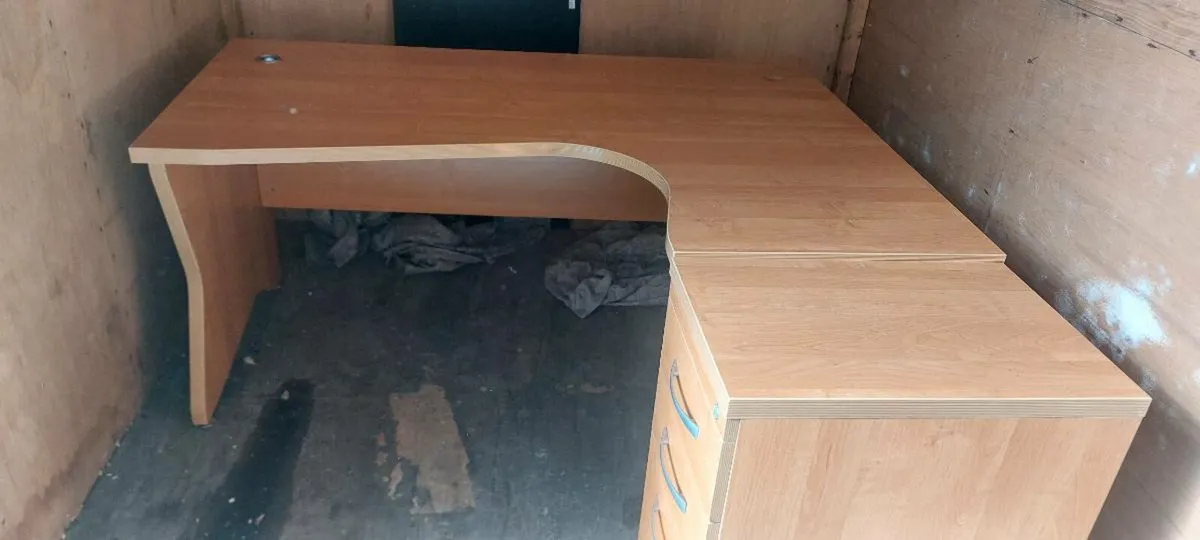 Office Desk with Filing Cabinet - Image 2