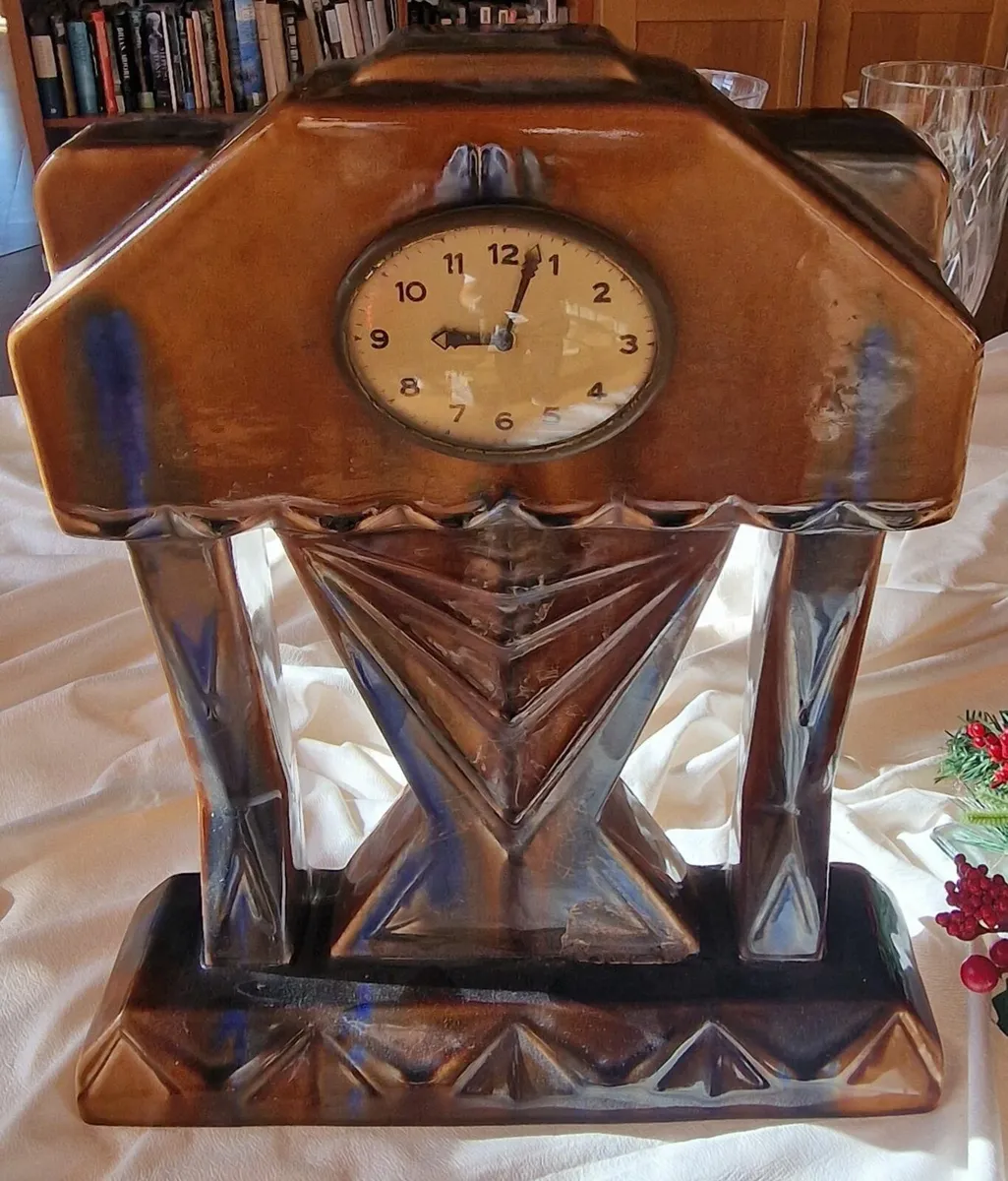 art deco ceramic chime pendulum clock