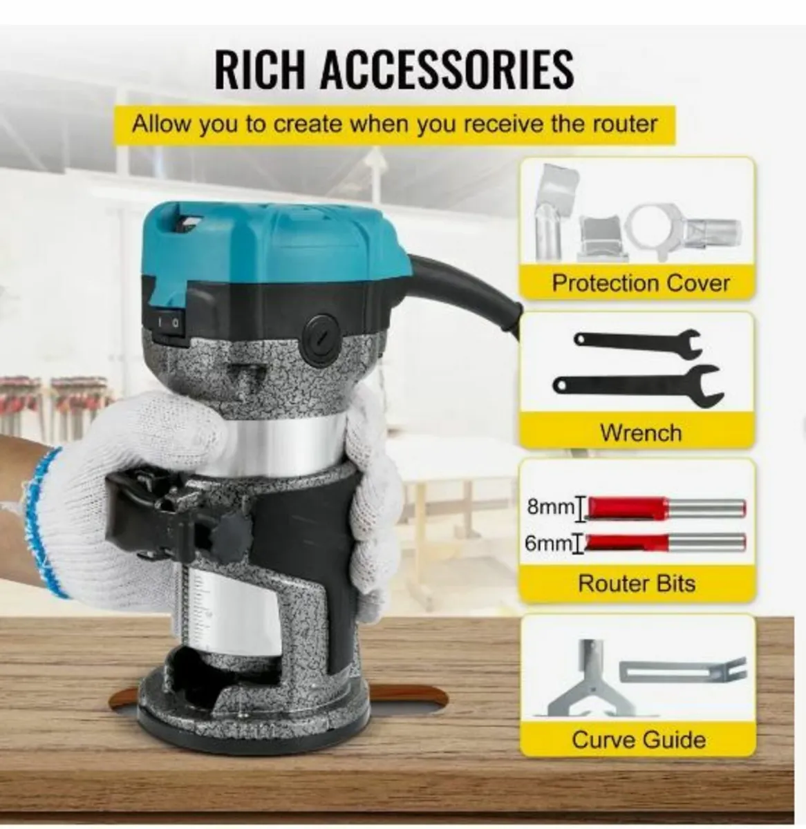 Router Tool, 710W Wood Router - Image 2