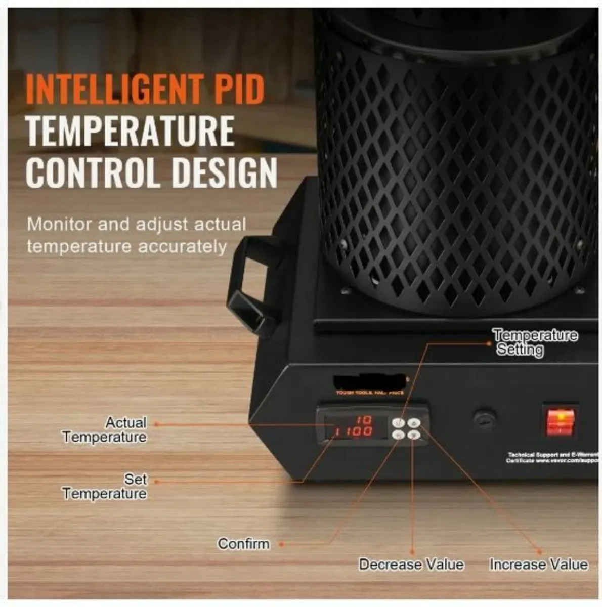 Gold Melting Furnace, 1350W Electric Digital - Image 2