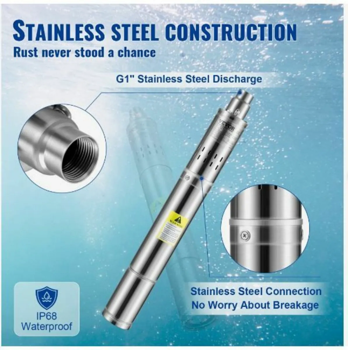 Deep Well Submersible Pump, 550W - Image 2