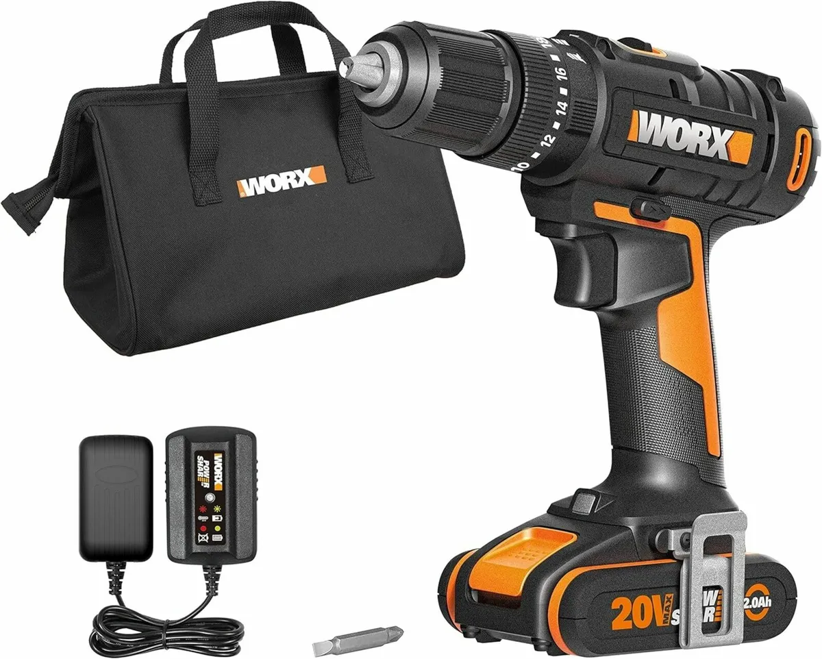 20V WORX  Cordless Hammer Drill kit - Image 1