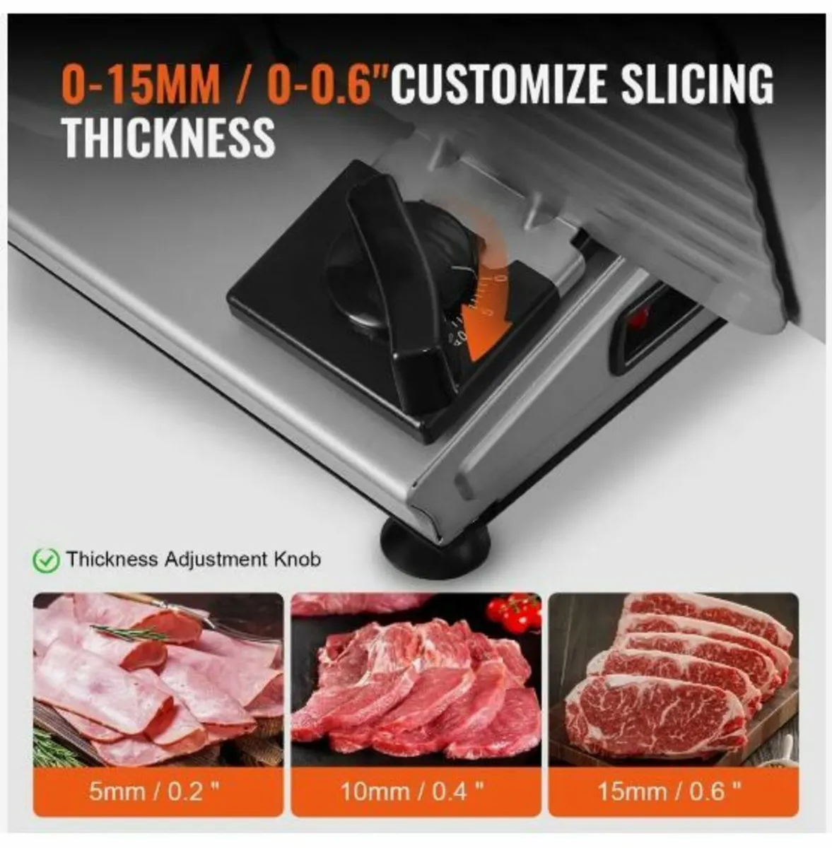 Meat Slicer, 180W Electric Deli Food - Image 4