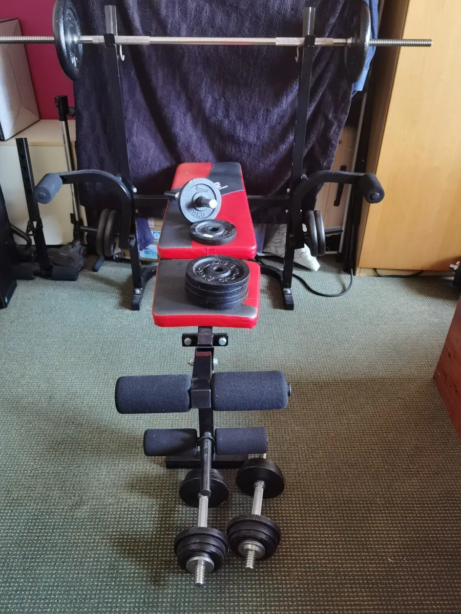 Weight bench, barbell, dumbell - Image 1