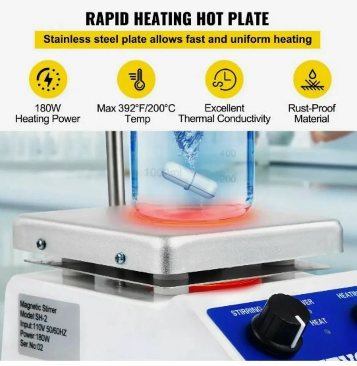 SH-2 Magnetic Stirrer Laboratory Magnetic - Image 2