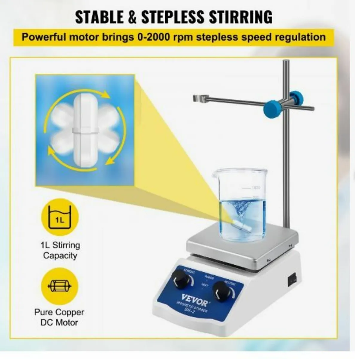 SH-2 Magnetic Stirrer Laboratory Magnetic - Image 3