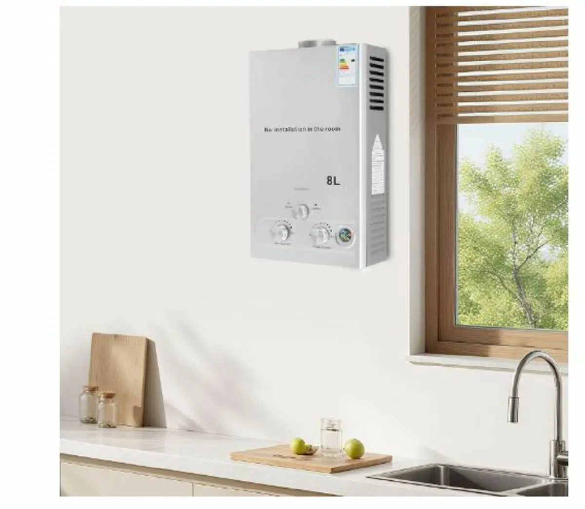 8L gas water heater, 18KW LPG instantaneous water - Image 4
