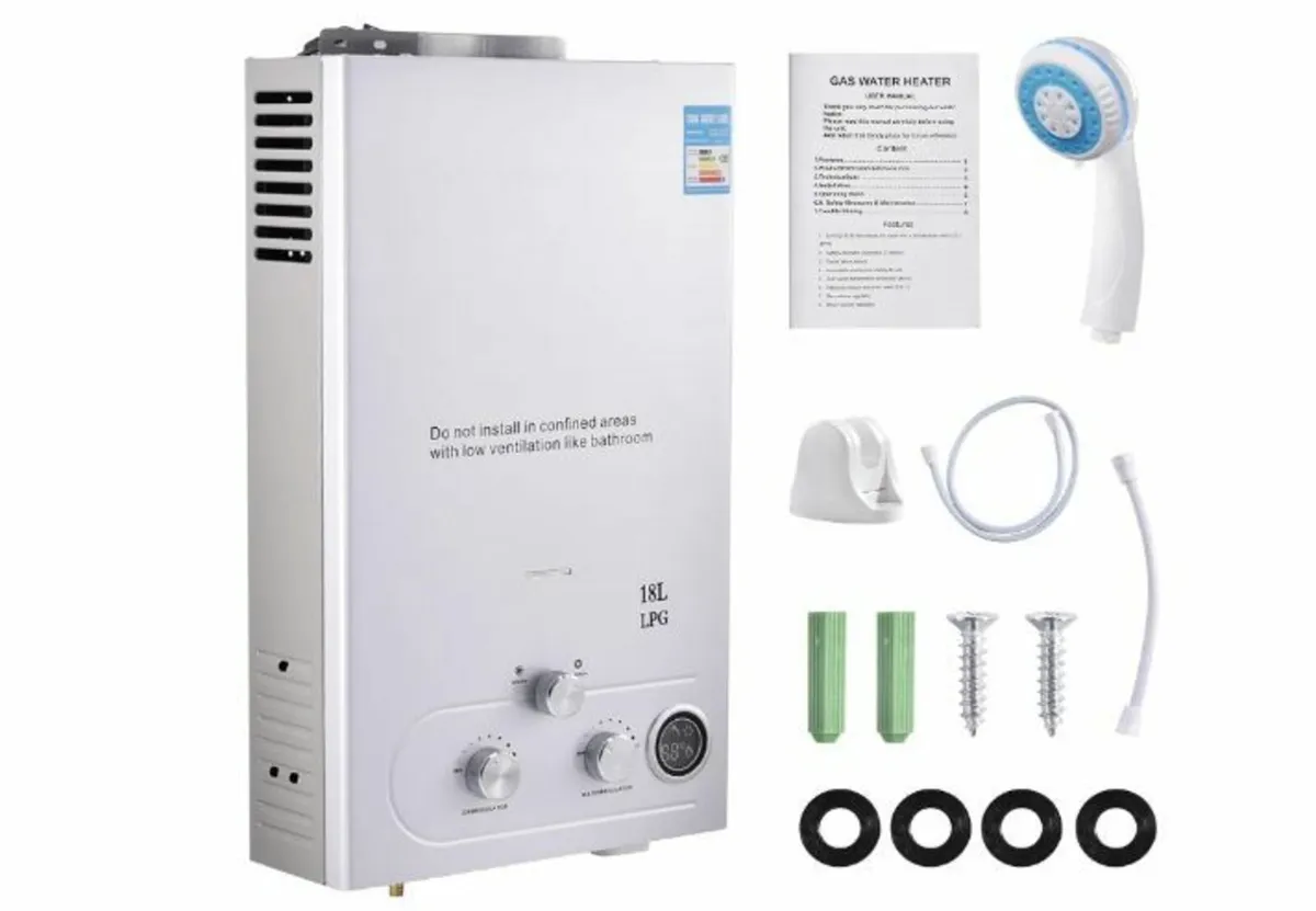 18L Gas Instantaneous Water Heater, 32 KW LPG - Image 3